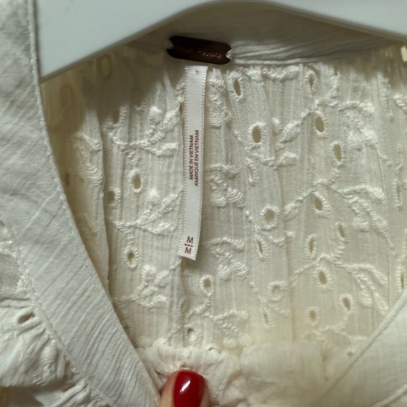 Free people Cream Embroidered Blouse - Picture 2 of 3